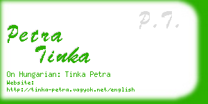 petra tinka business card